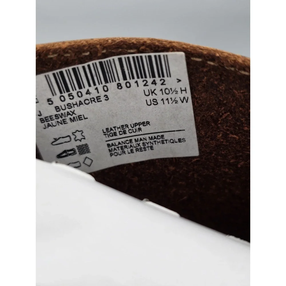 Man's Boots Clarks Bushacre 3 - Sz 11.5 W WIDE Beeswax‎ Brown 53528 NIB